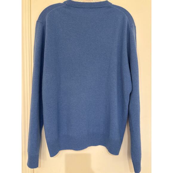 RED ENVELOPE Men’s Vintage 100% Cashmere Sweater in Light Blue L - Picture 4 of 5